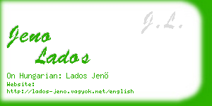 jeno lados business card