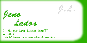 jeno lados business card